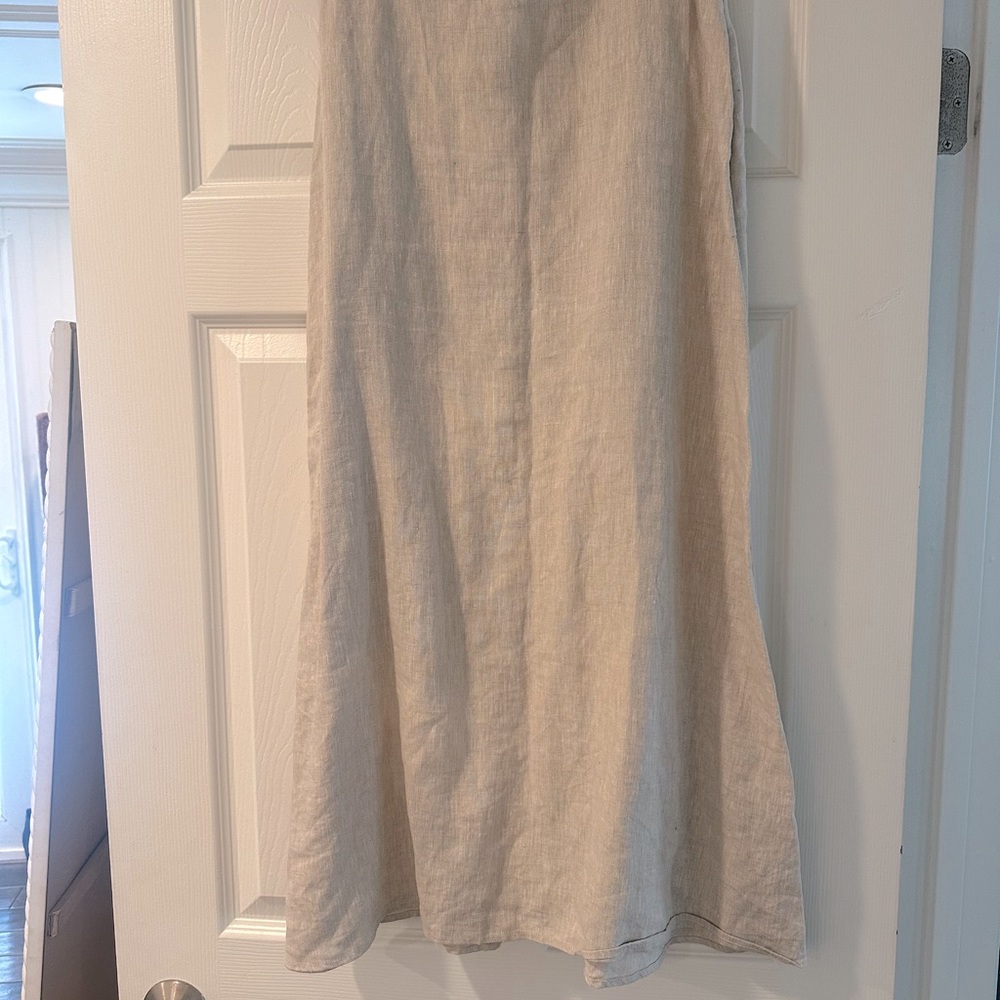 Reformation linen skirt oatmeal